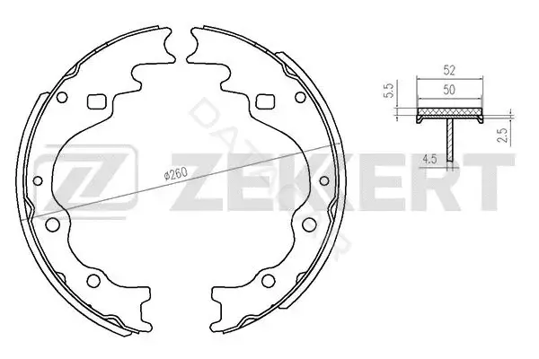 Барабанные колодки ZEKKERT BK-4129