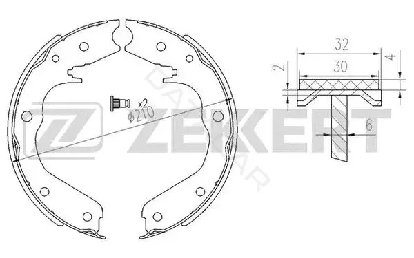 Барабанные колодки ZEKKERT BK-4131