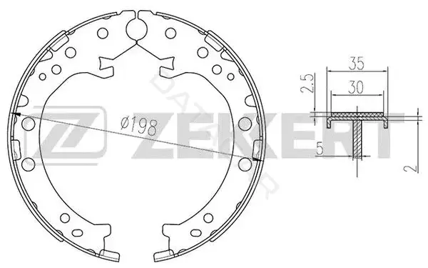 Барабанные колодки ZEKKERT BK-4140
