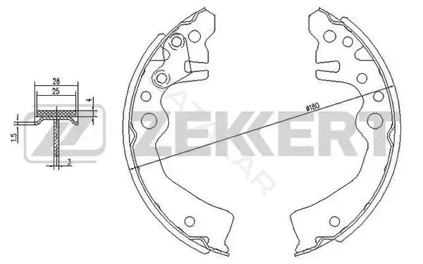 Барабанные колодки ZEKKERT BK-4143