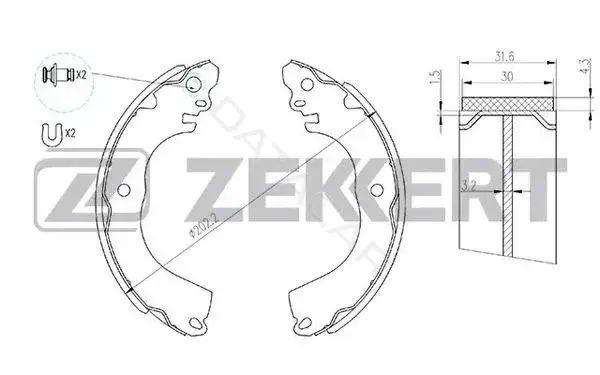 Барабанные колодки ZEKKERT BK-4144