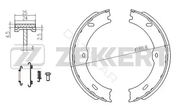 Барабанные колодки ZEKKERT BK-4166