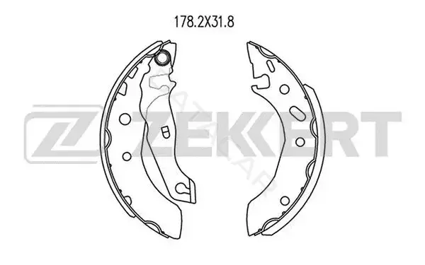Барабанные колодки ZEKKERT BK-4168