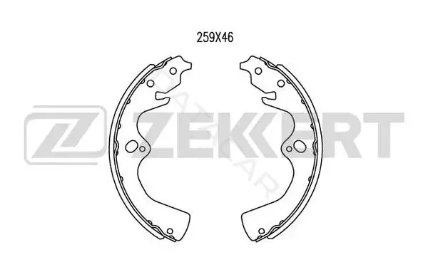 Барабанные колодки ZEKKERT BK-4253