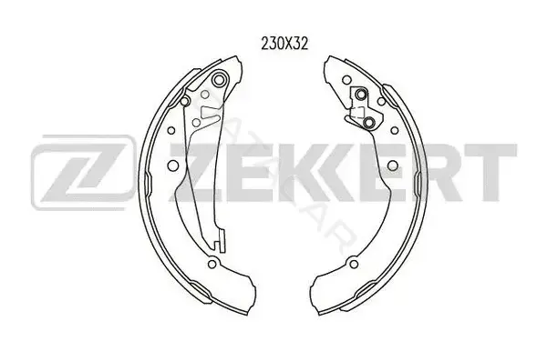 Барабанные колодки ZEKKERT BK-4380