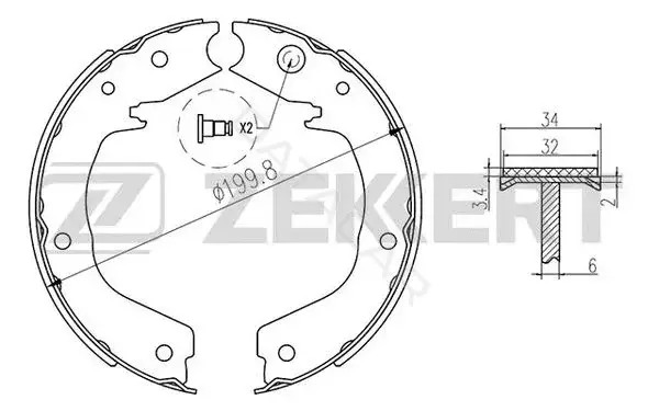 Барабанные колодки ZEKKERT BK-4439
