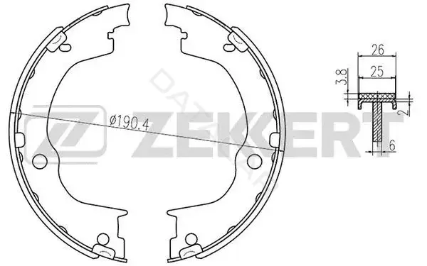 Барабанные колодки ZEKKERT BK-4441