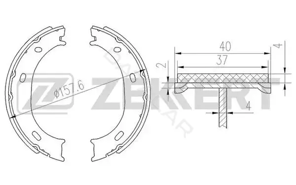 Барабанные колодки ZEKKERT BK-4450