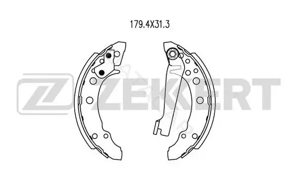 Барабанные колодки ZEKKERT BK-4471