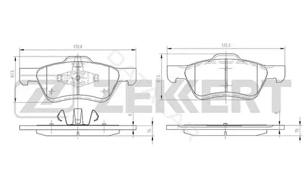 Тормозные колодки ZEKKERT BS-1003