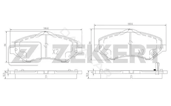Тормозные колодки ZEKKERT BS-1008