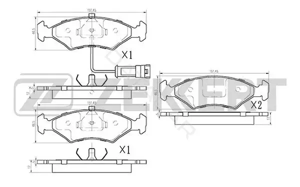 Тормозные колодки ZEKKERT BS-1010
