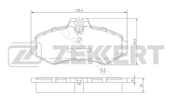 Тормозные колодки ZEKKERT BS-1015