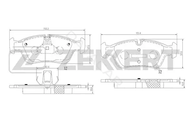 Тормозные колодки ZEKKERT BS-1016
