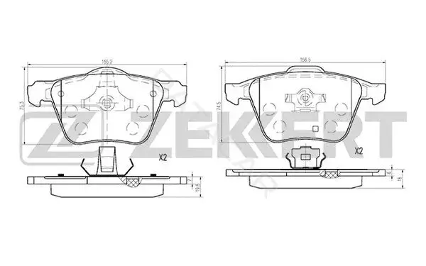 Тормозные колодки ZEKKERT BS-1022