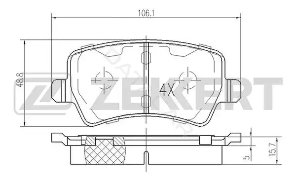 Тормозные колодки ZEKKERT BS-1030