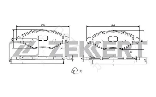 Тормозные колодки ZEKKERT BS-1034