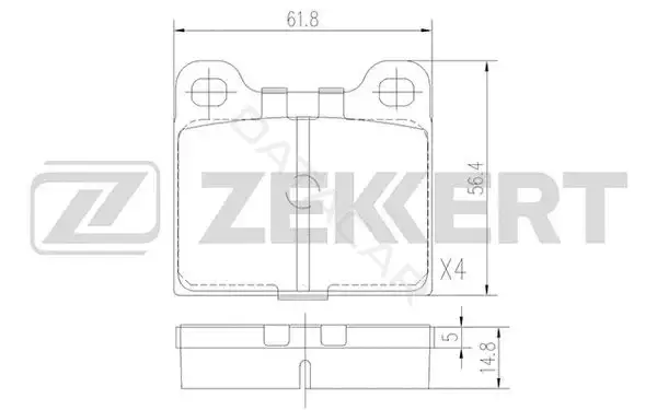 Тормозные колодки ZEKKERT BS-1049