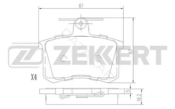 Тормозные колодки ZEKKERT BS-1096