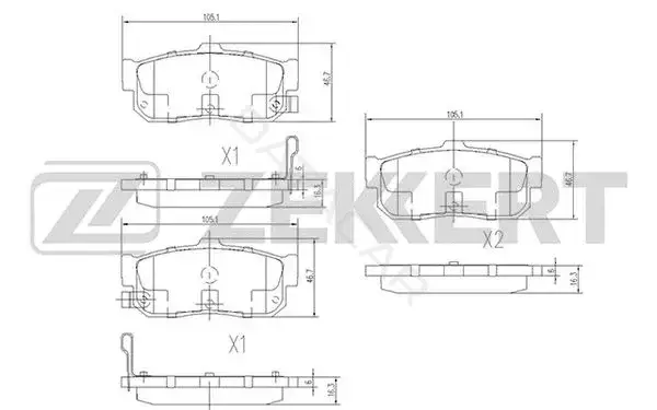 Тормозные колодки ZEKKERT BS-1104