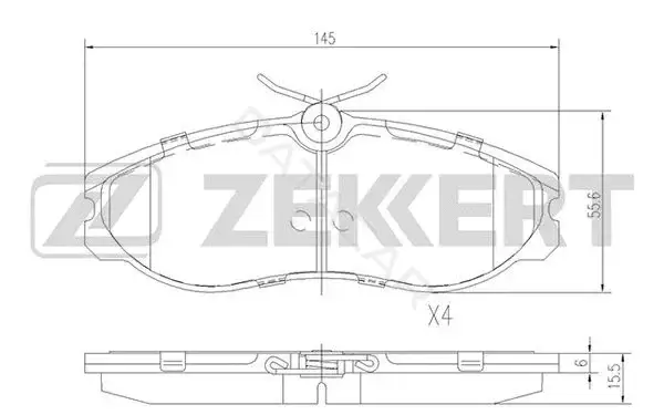 Тормозные колодки ZEKKERT BS-1112