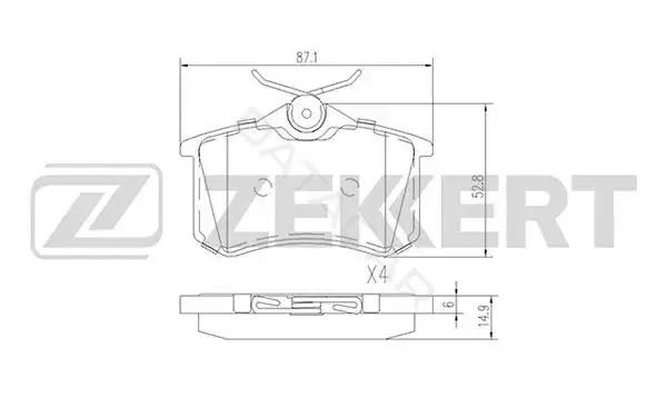 Тормозные колодки ZEKKERT BS-1127