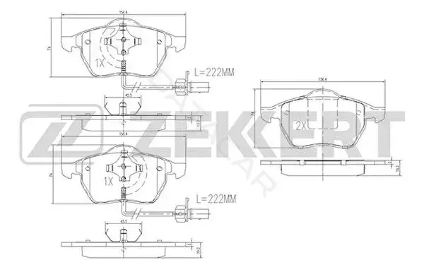 Тормозные колодки ZEKKERT BS-1131