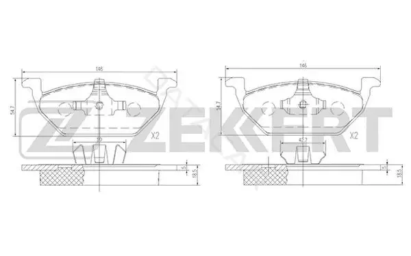 Тормозные колодки ZEKKERT BS-1136