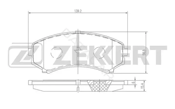 Тормозные колодки ZEKKERT BS-1140