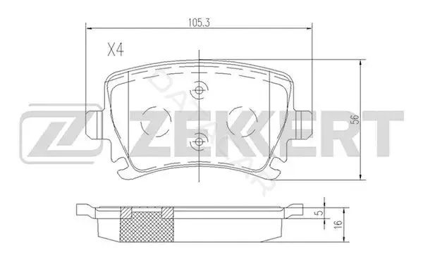 Тормозные колодки ZEKKERT BS-1142