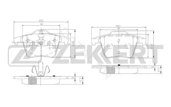 Тормозные колодки ZEKKERT BS-1143
