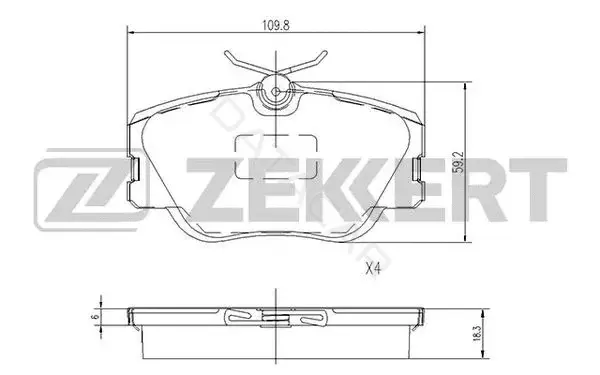 Тормозные колодки ZEKKERT BS-1148