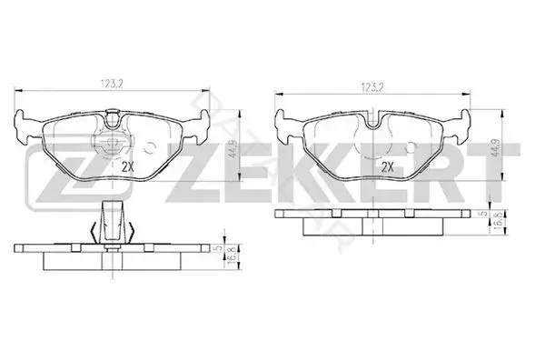 Тормозные колодки ZEKKERT BS-1155