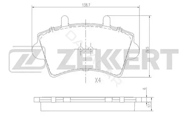 Тормозные колодки ZEKKERT BS-1161