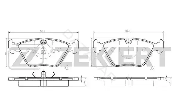 Тормозные колодки ZEKKERT BS-1210