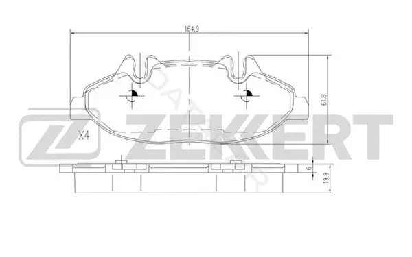 Тормозные колодки ZEKKERT BS-1211