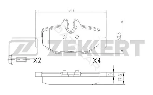 Тормозные колодки ZEKKERT BS-1212