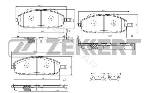 Тормозные колодки ZEKKERT BS-1219