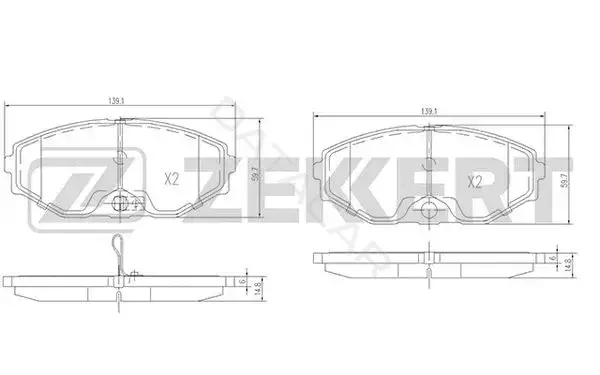 Тормозные колодки ZEKKERT BS-1220