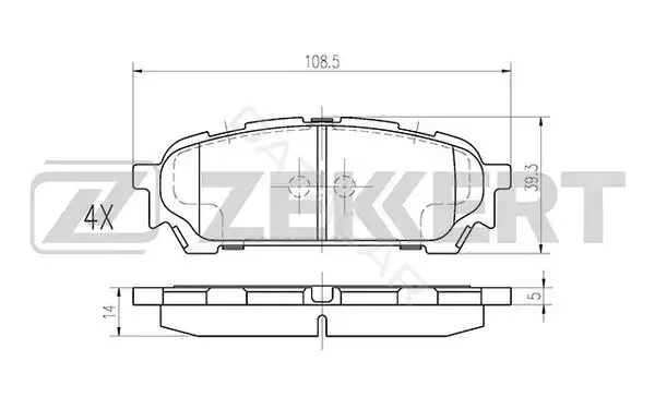 Тормозные колодки ZEKKERT BS-1223