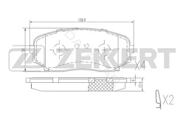 Тормозные колодки ZEKKERT BS-1228