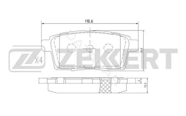 Тормозные колодки ZEKKERT BS-1229