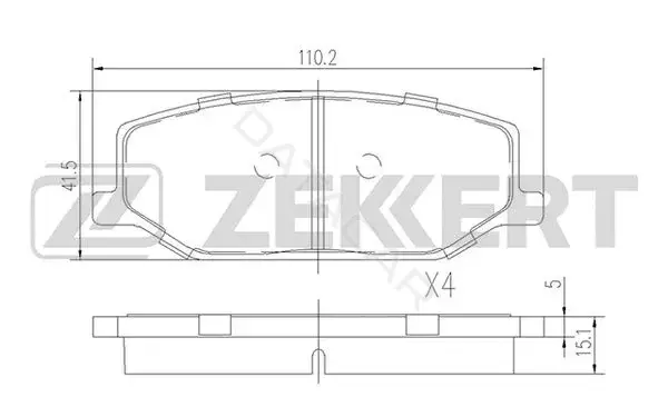 Тормозные колодки ZEKKERT BS-1231
