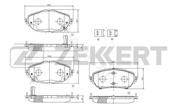 Тормозные колодки ZEKKERT BS-1245