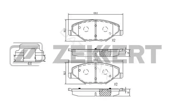 Тормозные колодки ZEKKERT BS-1251