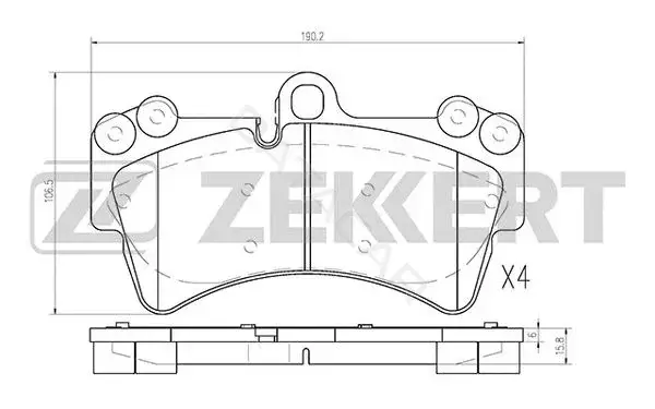 Тормозные колодки ZEKKERT BS-1253