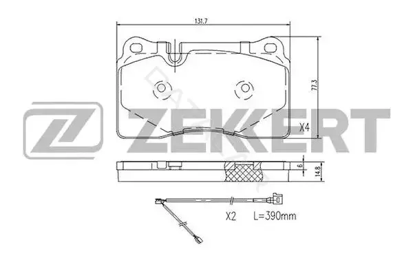 Тормозные колодки ZEKKERT BS-1255