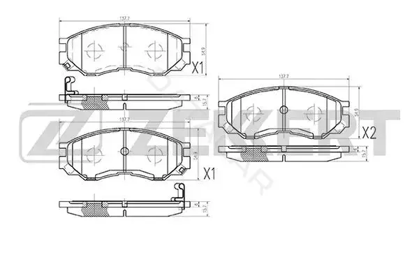Тормозные колодки ZEKKERT BS-1270