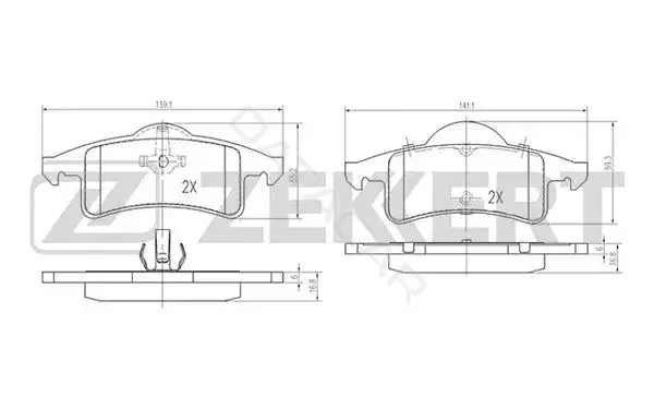 Тормозные колодки ZEKKERT BS-1277