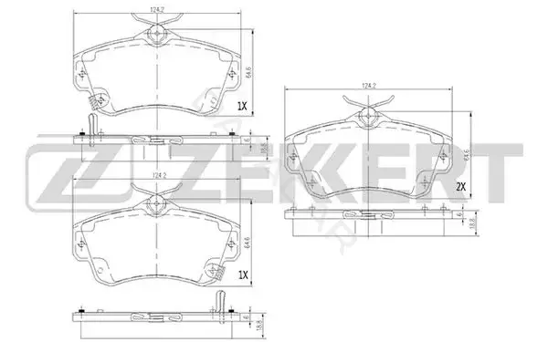 Тормозные колодки ZEKKERT BS-1279